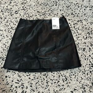 H&M Vegan Leather Mini Skirt
